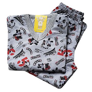 Pijama Infantil Flanelado - 4 ao 8 - Baseball