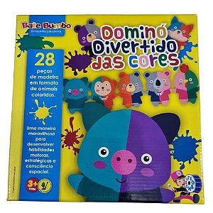 Jogo de Dominó Frutas Português e Inglês - Bumerang Brinquedos