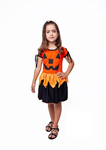 Fantasia Infantil Halloween Abóbora Menina