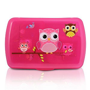 Kit com 3 potes organizadores Infantil - Rosa