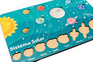 Jogo Encaixe Descobrindo o Sistema Solar - 8 peças com pinos