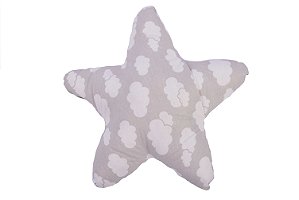 Almofada Estrela Estampada - CINZA