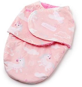 Cueiro Swaddle Enroladinho Ajustável - Unicórnio Rosa