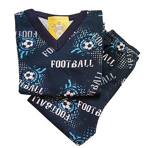 Pijama Infantil Flanelado - 4 ao 8 - Football