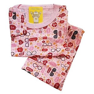 Pijama Infantil Malha 100% Algodão - 1 ao 3 - Óculos