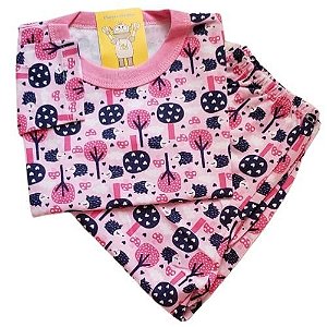 Pijama Infantil Malha 100% Algodão - 1 ao 3 - Porco Espinho