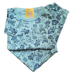 Pijama Infantil Malha 100% Algodão - 4 ao 8 - Monstrinhos