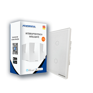 Interruptor Inteligente Wi-fi Nova Digital 2 Teclas Original na Cor Branco