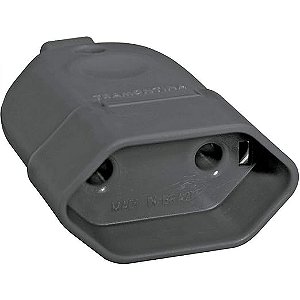 Plugue Femea 2p 10a/250v/127v Preto
