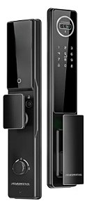 Fechadura Inteligente WiFi Novadigital com Câmera Biometria Face ID Visor Tuya Smart Life SL-IDE Elite Bateria Recarregável Preta