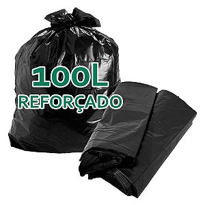 SACO DE LIXO REFORCADO 100L C/ 100 UNIDADES