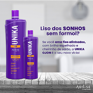 KIT UNIKA OJON 250ML - ALINHAMENTO, SHAMPOO E NEUTRALIZANTE (ACIDIFICANTE) 10%OFF