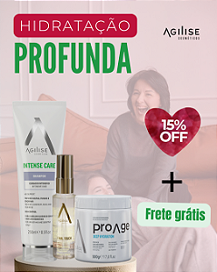KIT 3: Hidratação Profunda - SHAMPOO CARE, MÁSCARA PRO AGE E PERFUME CAPILAR