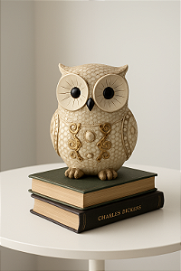 Estátua Coruja - Para Estante ou Mesa