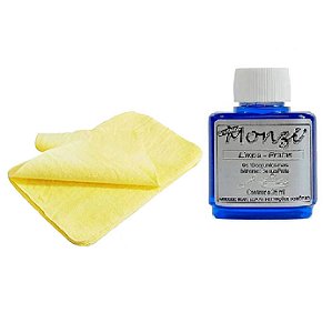 Kit 1 Limpa Pratas Monzi 35ml + 1 Flanela Mágica Polimento