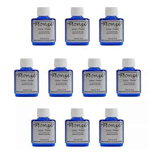 Kit 50 Limpa Prata 925 Monzi Azul 35ml Original Liquido Atacado Revenda