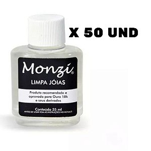 Kit 50 Limpa Jóias Alianças Ouro 18k Monzi 35ml Atacado Revenda