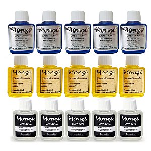 Kit 15Un Limpa Jóias Ouro 18K Prata 925 Chapeados Monzi 35ml Liquido Atacado Revenda