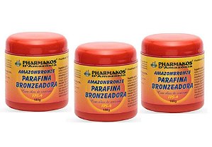 Amazon Bronze Parafina Bronzeadora 180g Kit com 3 Unidades