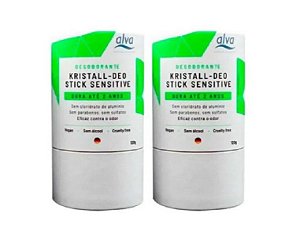 Desodorante Stick Kristall Sensitive Alva 120g (2 Unidades)