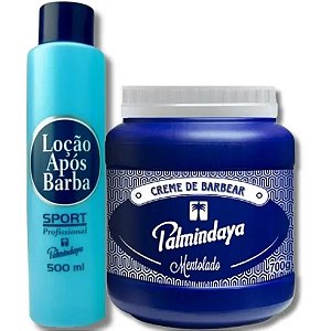 Creme Barbear Palmindaya 700g com Pós Barba Sport