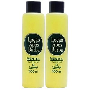 Kit 2 Loção Após Barba MENTOLADA 500ml Palmindaya