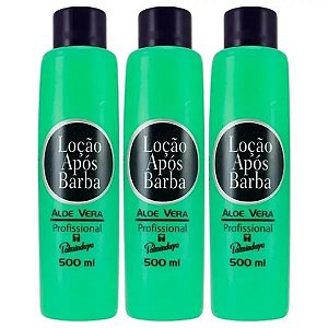 Kit 3 Loção Após Barba C/ ALOE VERA 500ml Palmindaya