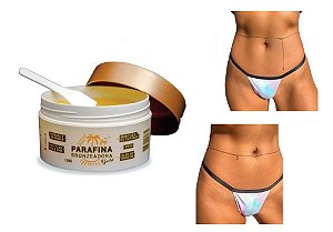 Kit Parafina Bronzeadora Gold 120G + Corrente de Cintura - BODY CHAIN Tam. Único