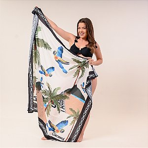 Canga Pareô Estampada - Seda Relux - Ref.G58