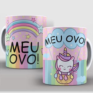 Caneca Porcelana Unicórnio Indelicado - Meu Ovo