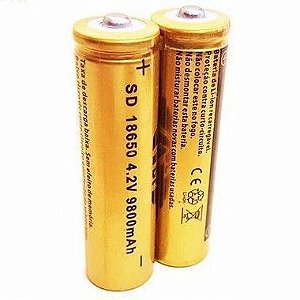Bateria 18650 Li-ion 3.7v / 4.2v  (unidade) ORIGINAL