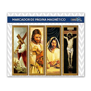 Kit Marcador de Página Magnético Jesus - Religioso - KIR03