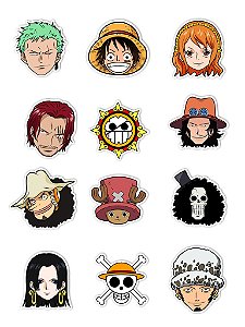 Ímãs Decorativos One Piece Set A - 12 unidades