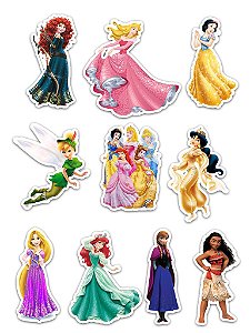 Ímãs Decorativos Princesas Disney Set B - 10 unidades