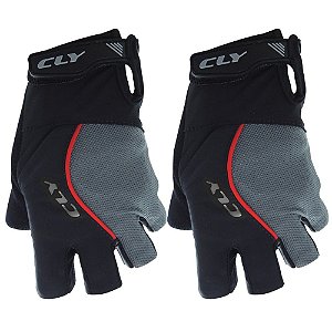 Luva Ciclismo Cly Meio Dedo Sport 2 Gel Preto/Cinza