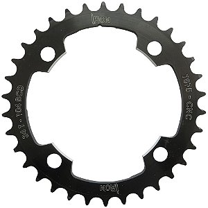 Coroa Iron Indexada Bcd104 34t Shimano Duplo Preto