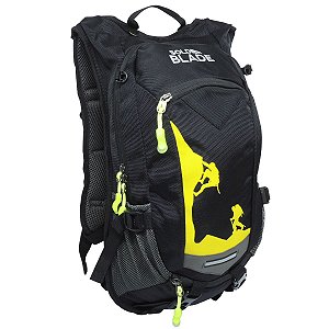 Mochila De Hidratação Soldier Blade Em Nylon Com Reservatório 2 Litros - Preto/Amarelo