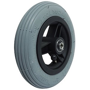 Rodinha para Cadeira de Rodas Primo 6x1 1/4 Cinza