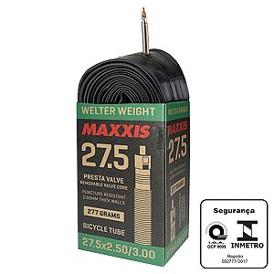 Câmara Maxxis Welter Weight 27.5X2.50/3.00 Válvula Presta 48mm Preto