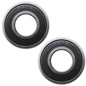Kit 2 Rolamento R8-2RS Rígido de Esfera Preto/Prata