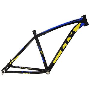 Quadro Bicicleta Cly Onix 27.5 em Alumínio Preto/amarelo - Tamanho 19