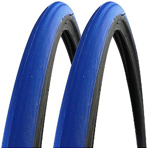 Kit 2 Pneus Cadeira de Rodas Primo V-track 24x1 (25-540) Preto/azul