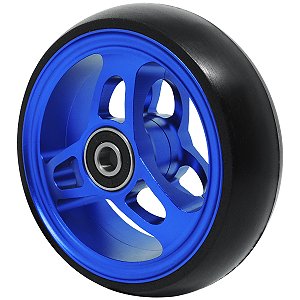 Roda Dianteira Cadeira de Rodas Primo 5x1.5 Alumínio Preto/azul