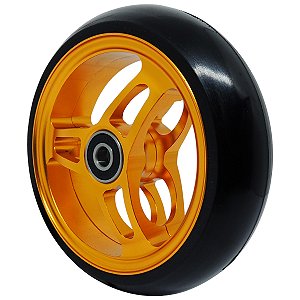 Roda Dianteira Cadeira de Rodas Primo 5x1.5 Alumínio Preto/dourado