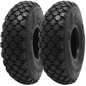 Kit 2 Pneus Cadeira de Rodas Motorizada Calypso 3.00-4 (10X3) Preto