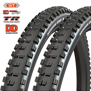 Kit 2 Pneus Maxxis Minion Dhr II 29x2.40Wt Dobrável Kevlar 3cg/dd/tr Preto