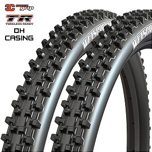 Kit 2 Pneus Bicicleta Maxxis WETSCREAM 29x2.50 Dobrável Kevlar 3CG/TR/DH CASING Preto
