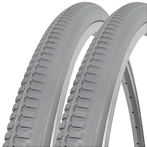 Pneus Maciços 24x1 3/8 (37-540) Movix para Cadeira de Rodas - Par Cinza