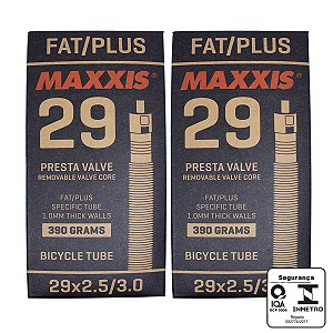Kit 2 Câmaras Maxxis 29x2.50/3.00 Válvula Presta Preto