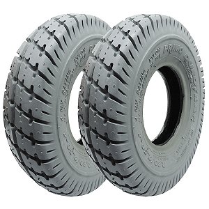Pneus 2.80/2.50-4 Pr1mo Durotrap para Cadeira de Rodas - Par Cinza